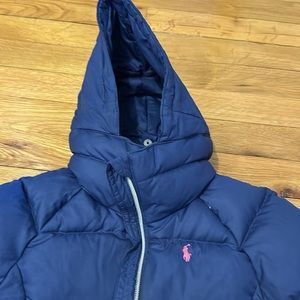 Baby navy Polo Ralph puffer jacket.